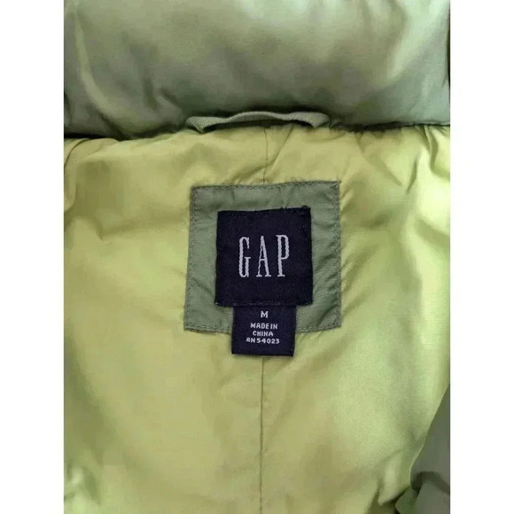 GAP Women’s Down Quilted Puffer Zip Up Vest Emerald Green Size M - Picture 5 of 10